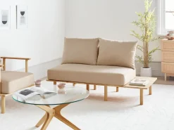 Sofa 2 personers SALO Sand Beige med sofabord