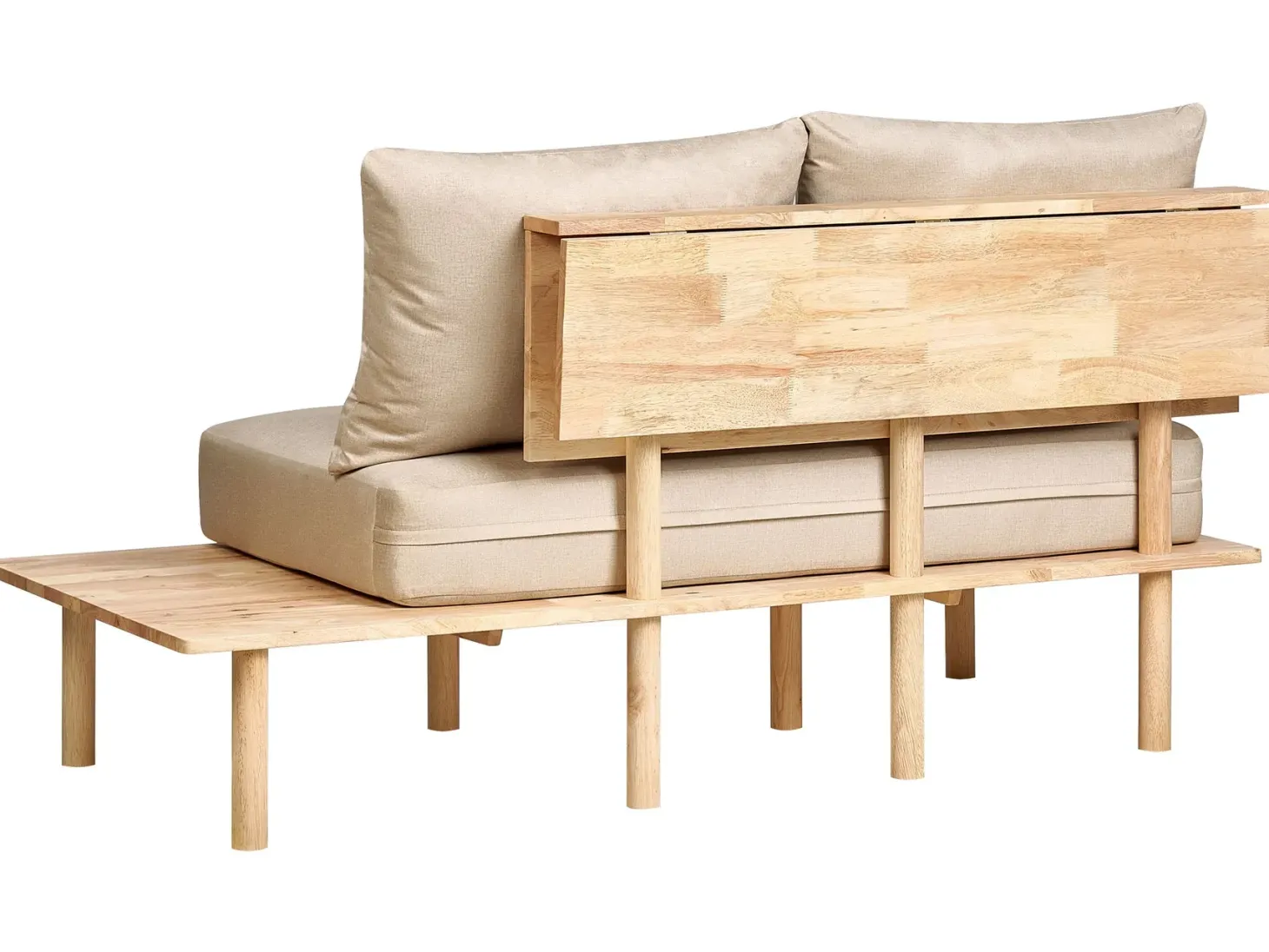 Sofa 2 personers SALO Sand Beige med sofabord