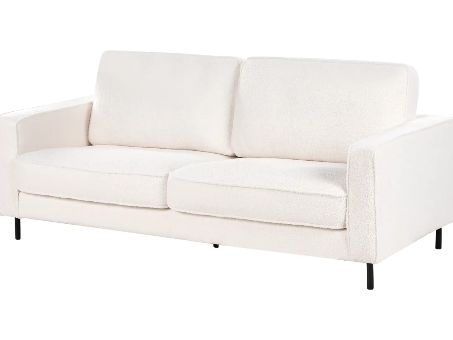 Sofa 3 personers SAVALEN Boucle Hvid