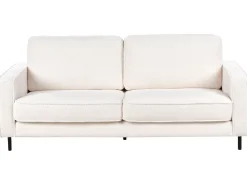 Sofa 3 personers SAVALEN Boucle Hvid