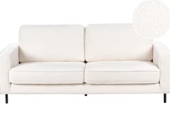Sofa 3 personers SAVALEN Boucle Hvid