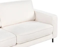 Sofa 3 personers SAVALEN Boucle Hvid