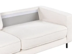 Sofa 3 personers SAVALEN Boucle Hvid