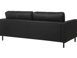 Sofa 3 personers SAVALEN Ægte læder Sort