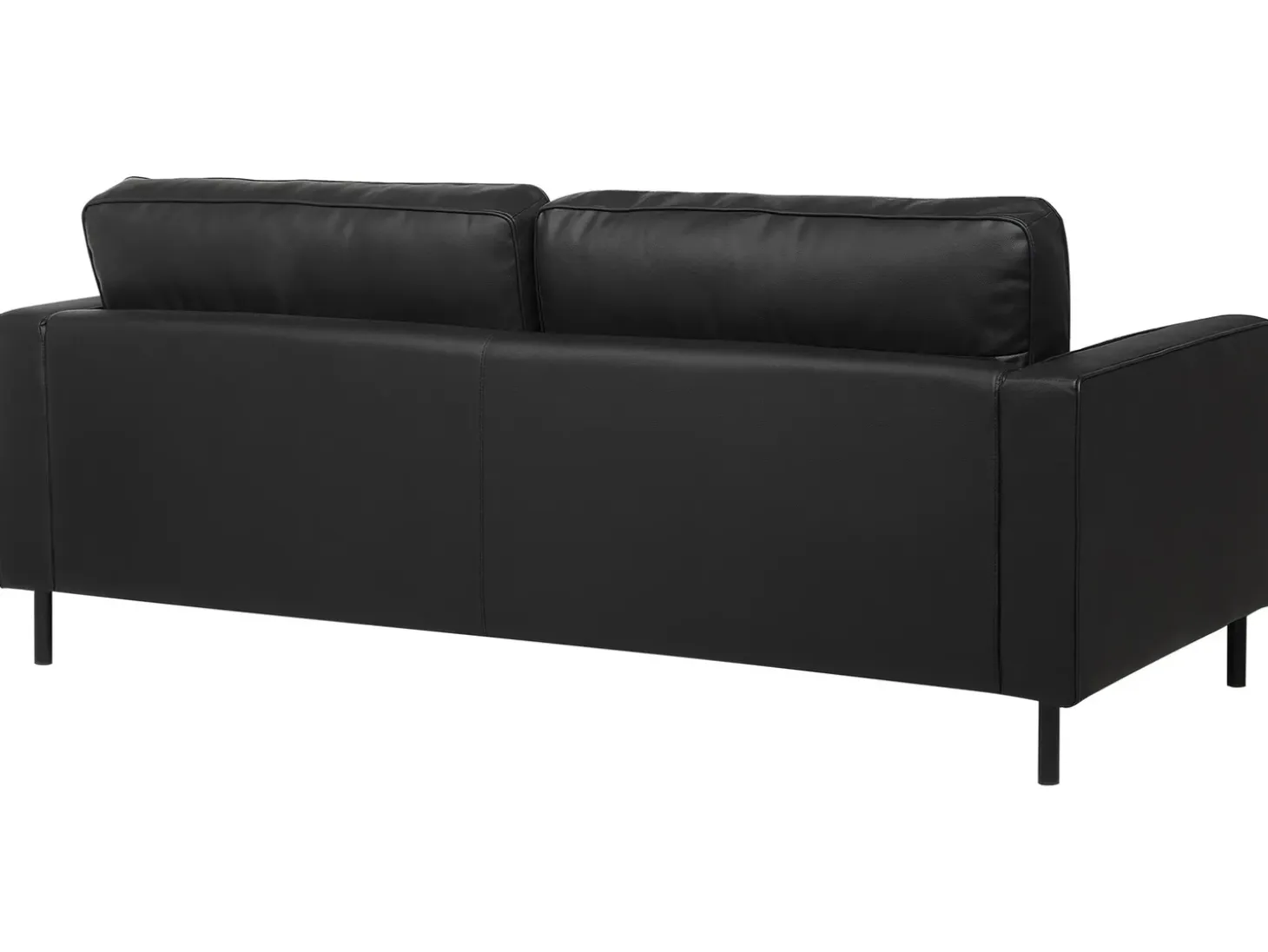 Sofa 3 personers SAVALEN Ægte læder Sort