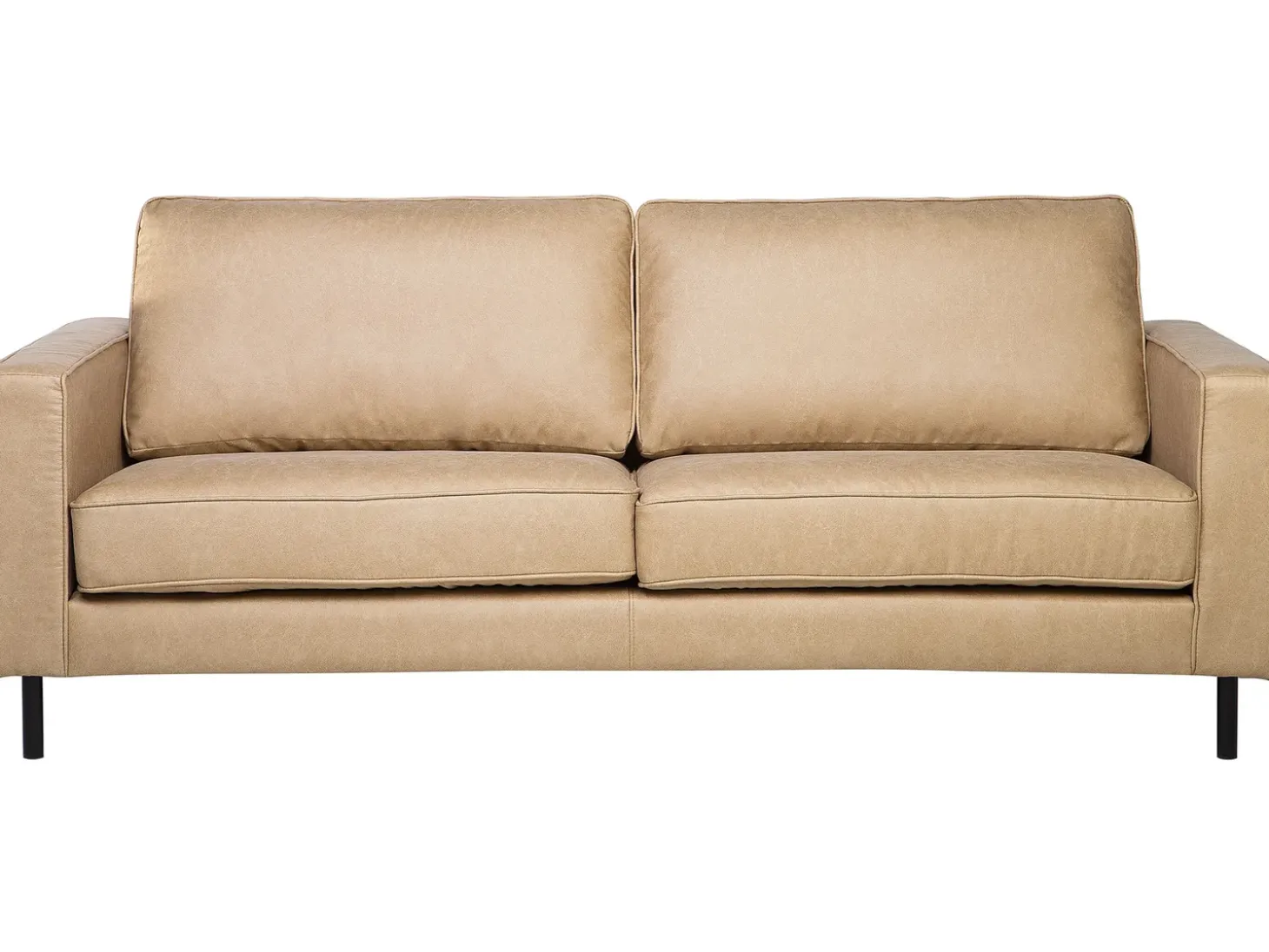 Sofa 3 personers SAVALEN Kunstlæder Beige