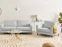 Sofa 3 personers SAVALEN Lysegrå