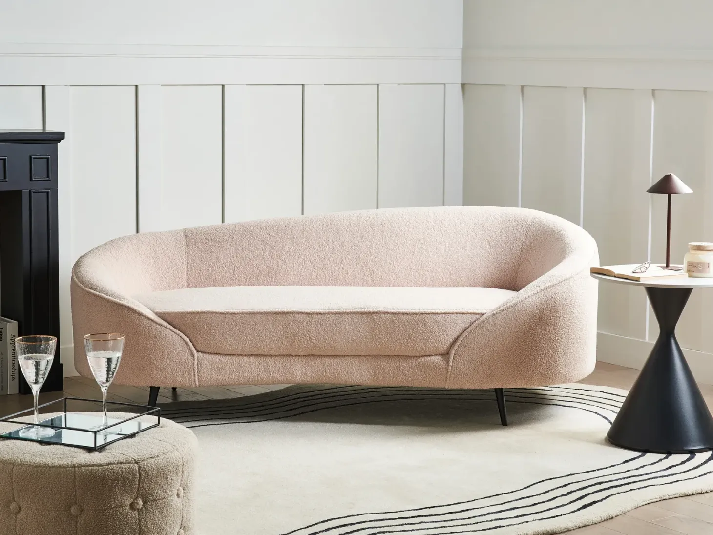 Sofa 2 personers SAVAR Boucle Beige