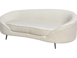 Sofa 2 personers SAVAR Boucle Hvid