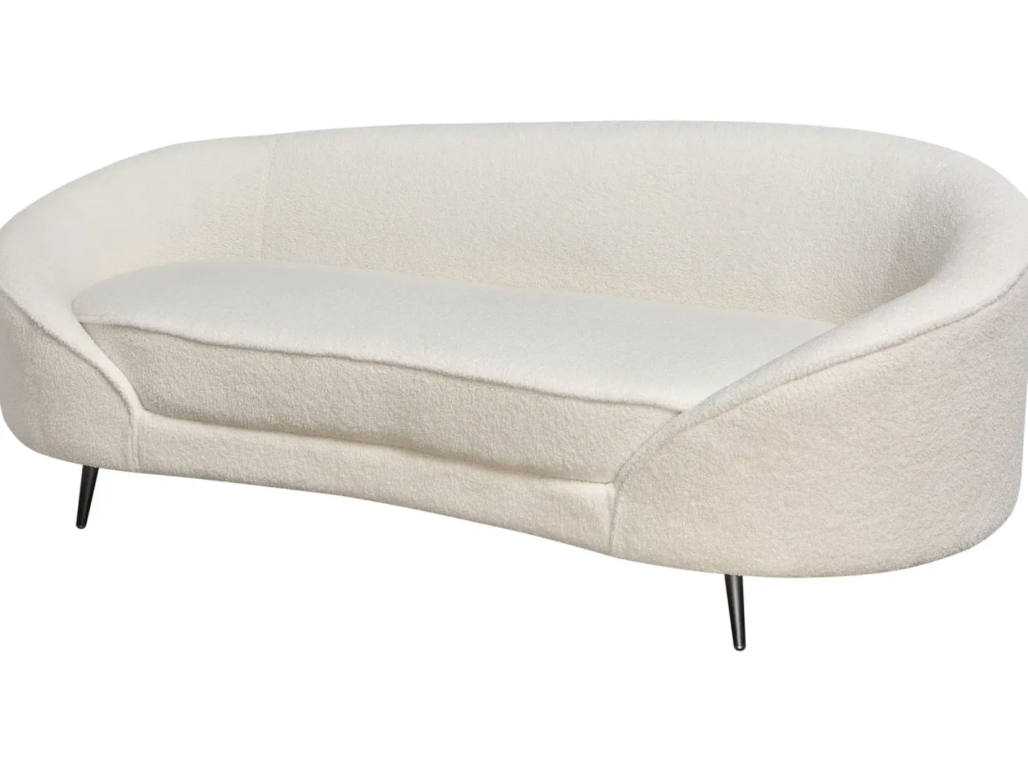 Sofa 2 personers SAVAR Boucle Hvid