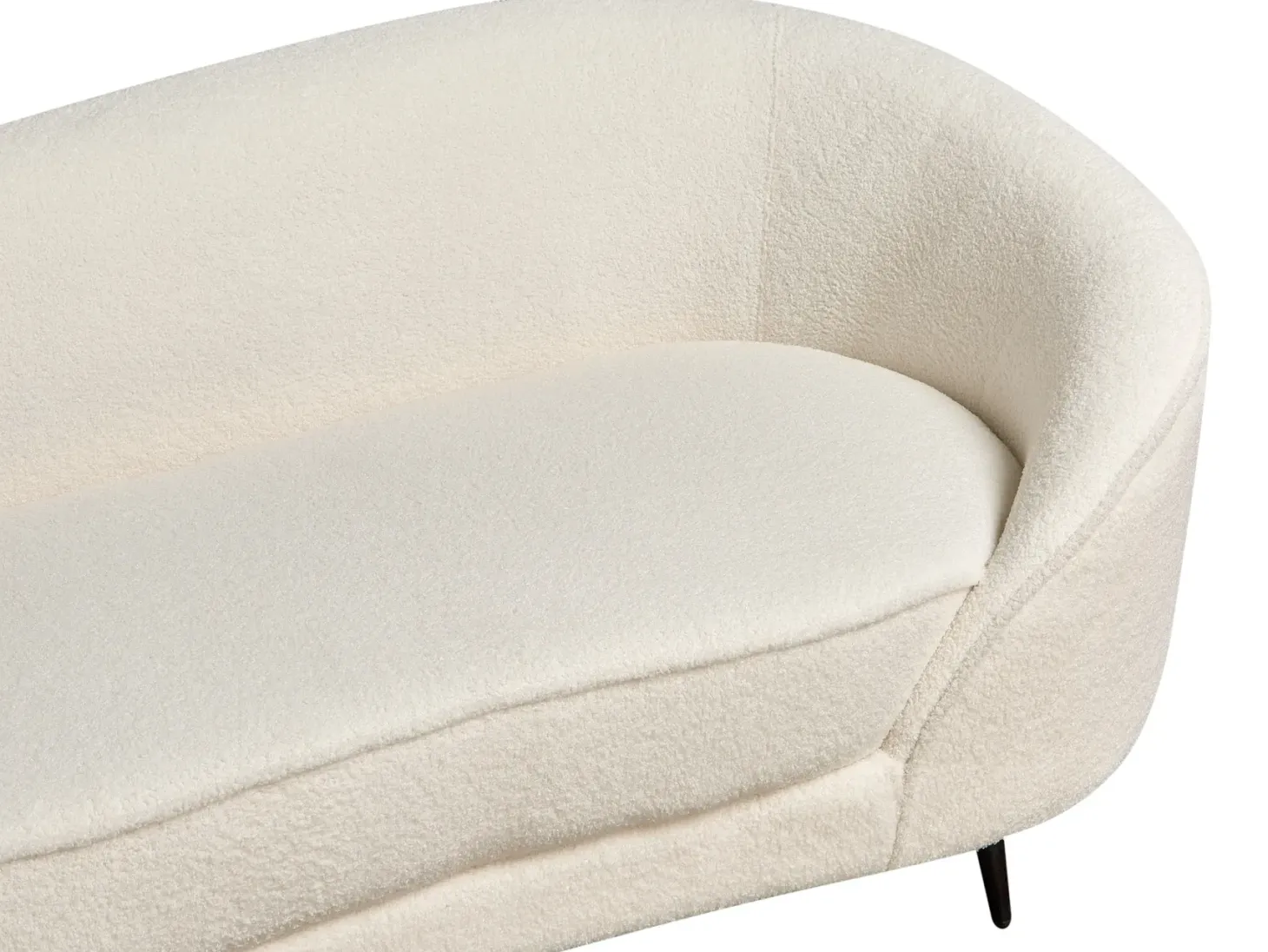 Sofa 2 personers SAVAR Boucle Hvid