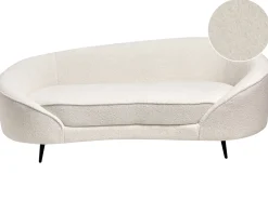 Sofa 2 personers SAVAR Boucle Hvid