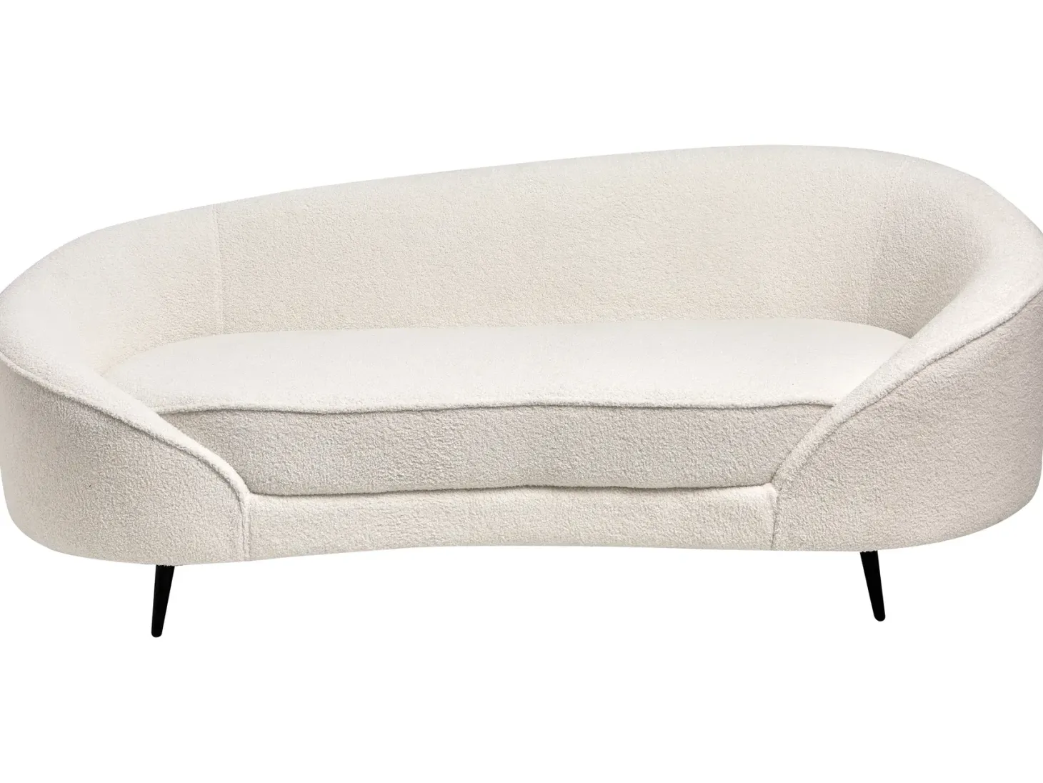 Sofa 2 personers SAVAR Boucle Hvid