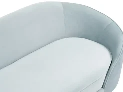 Sofa 2 personers SAVAR Velour Himmelblå