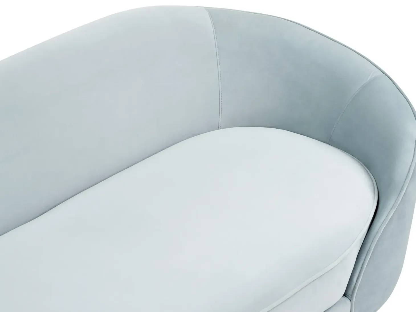 Sofa 2 personers SAVAR Velour Himmelblå