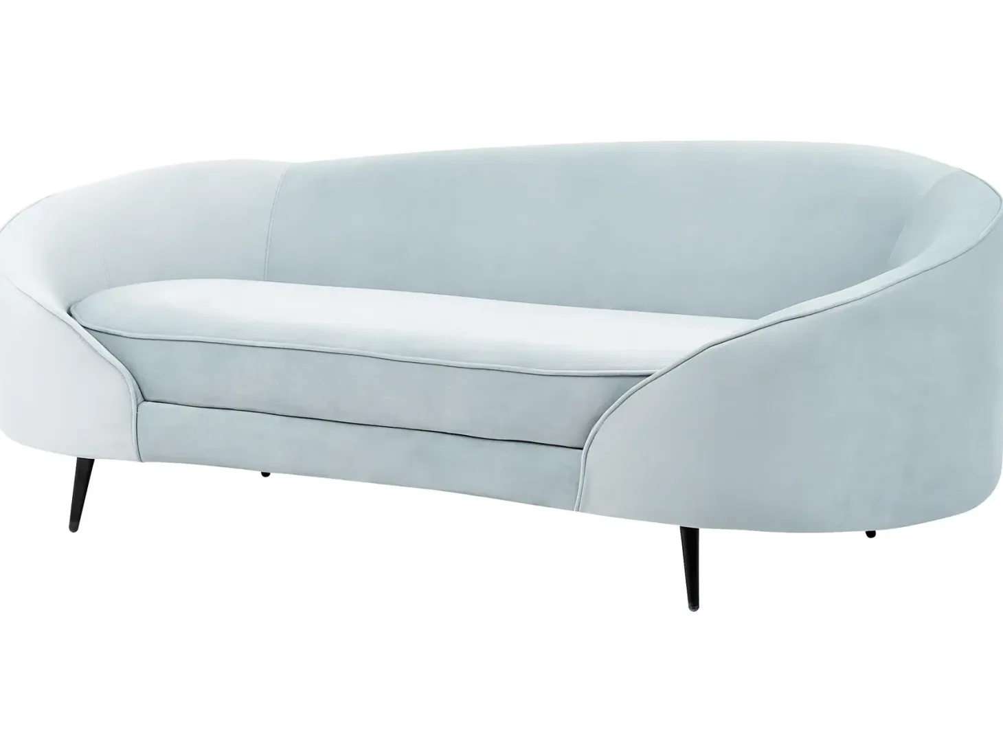 Sofa 2 personers SAVAR Velour Himmelblå