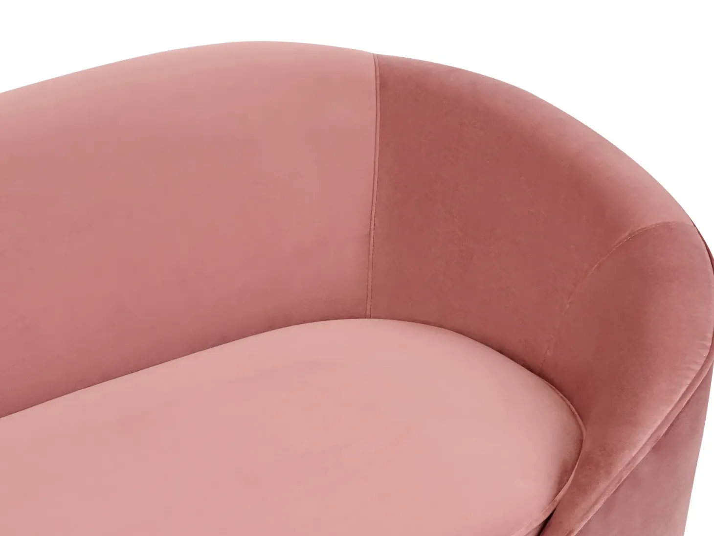 Sofa 2 personers SAVAR Velour Lyserød