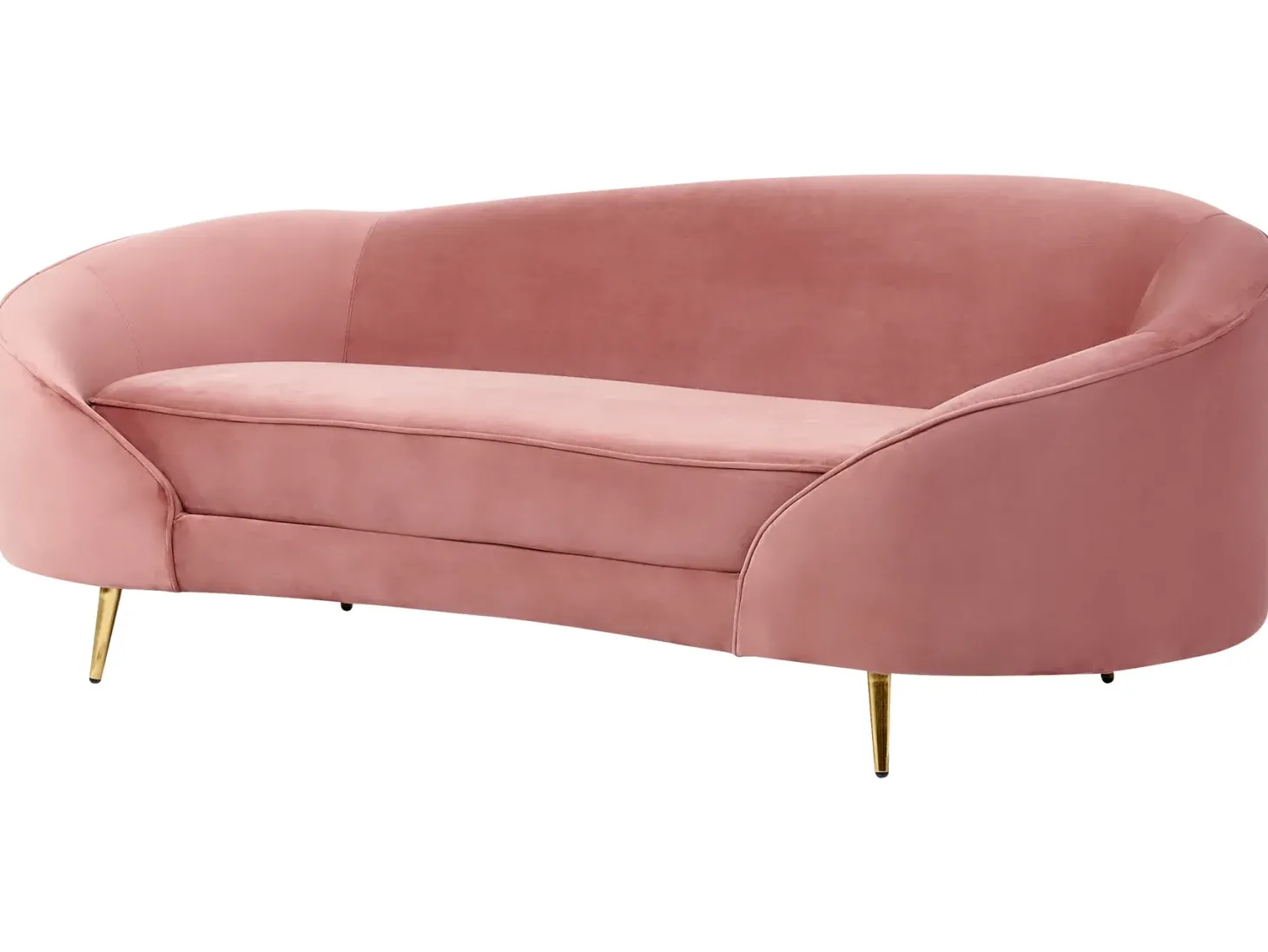 Sofa 2 personers SAVAR Velour Lyserød