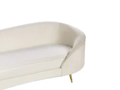 Sofa 2 personers SAVAR Velour Lys Beige