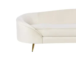 Sofa 2 personers SAVAR Velour Lys Beige
