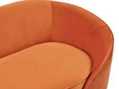 Sofa 2 personers SAVAR Velour Orange