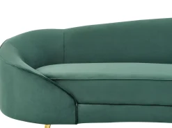 Sofa 2 personers SAVAR Velour Smaragdgrøn
