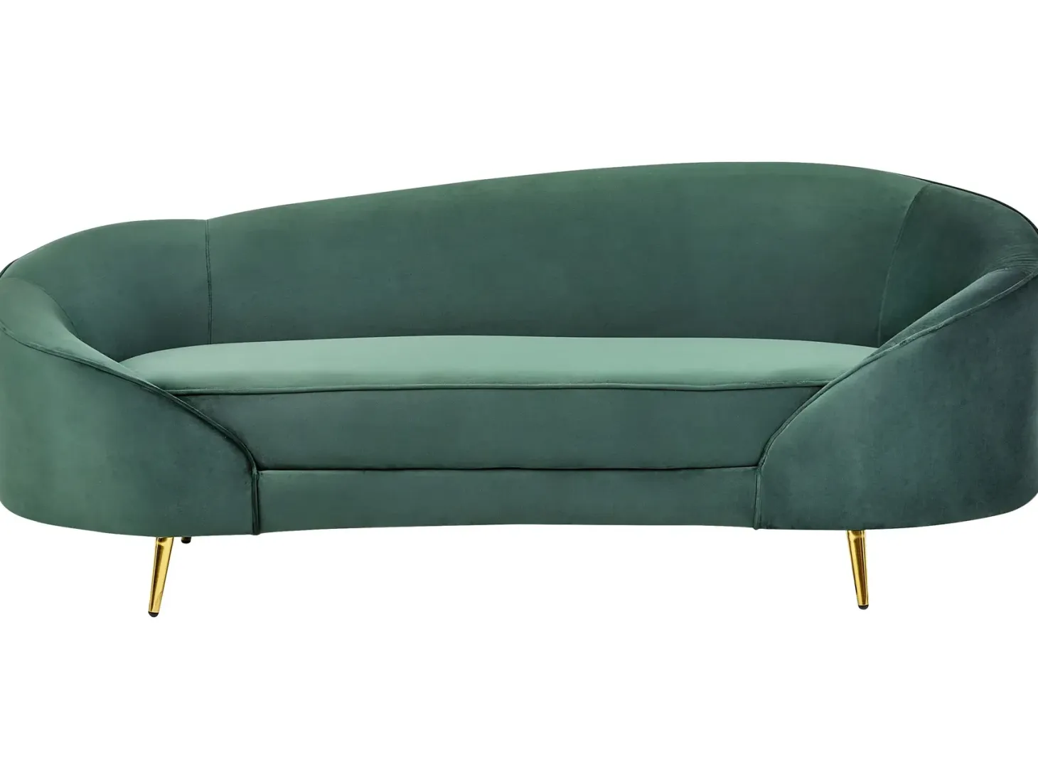 Sofa 2 personers SAVAR Velour Smaragdgrøn