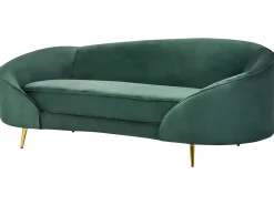 Sofa 2 personers SAVAR Velour Smaragdgrøn