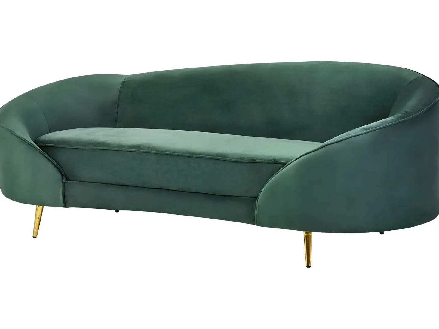 Sofa 2 personers SAVAR Velour Smaragdgrøn