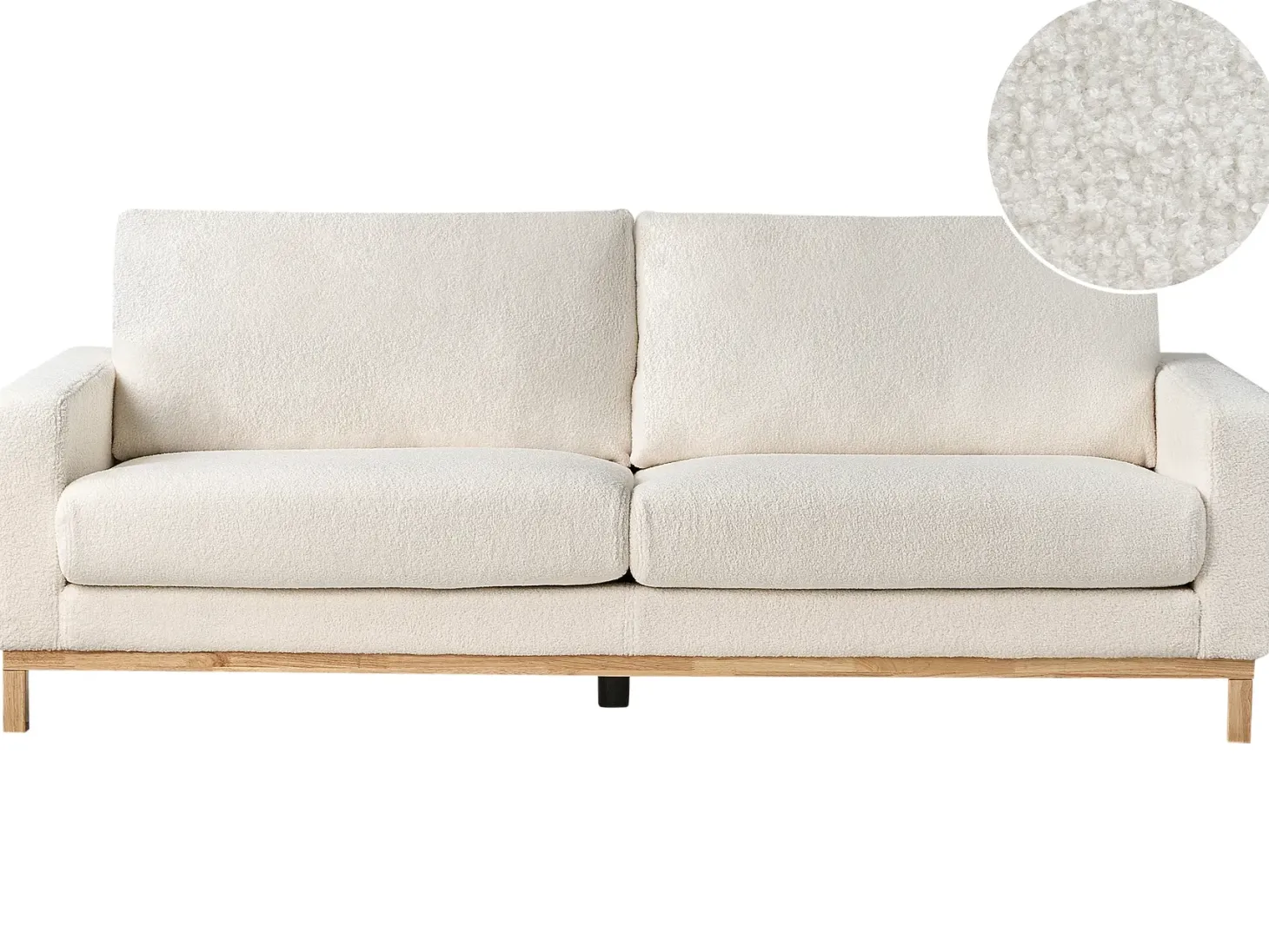 Sofa 3 personers SIGGARD Boucle Hvid