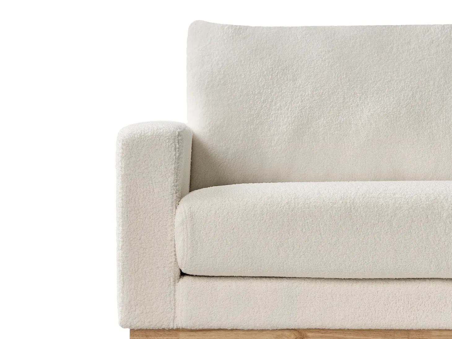 Sofa 3 personers SIGGARD Boucle Hvid