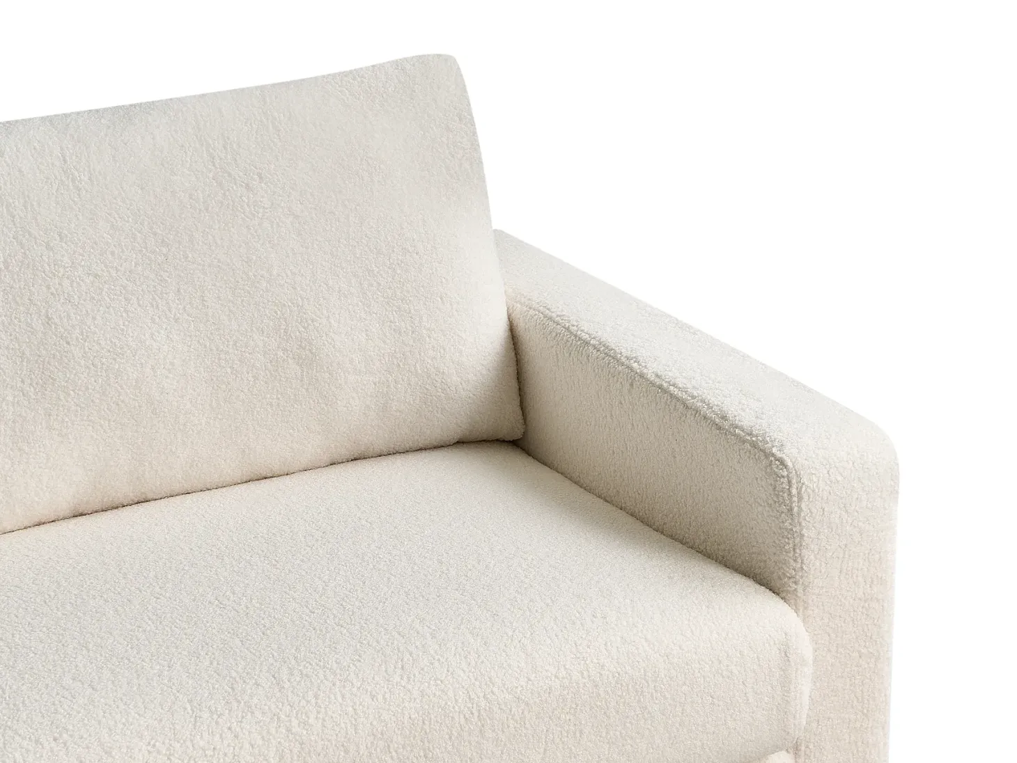 Sofa 3 personers SIGGARD Boucle Hvid