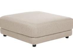 Sofa 3 personers SIGTUNA Beige med fodskammel