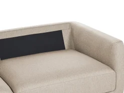 Sofa 3 personers SIGTUNA Beige med fodskammel