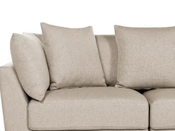 Sofa 3 personers SIGTUNA Beige med fodskammel