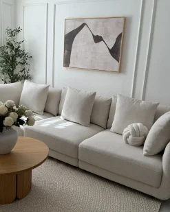 Sofa 3 personers SIGTUNA Cremehvid
