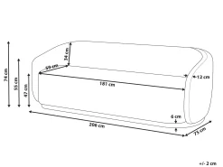Sofa 2 personers SIPO Boucle Beige