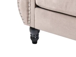 Sofa 3 personers SKIEN Velour Brungrå