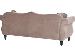 Sofa 3 personers SKIEN Velour Brungrå