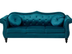 Sofa 3 personers SKIEN Velour Blågrøn
