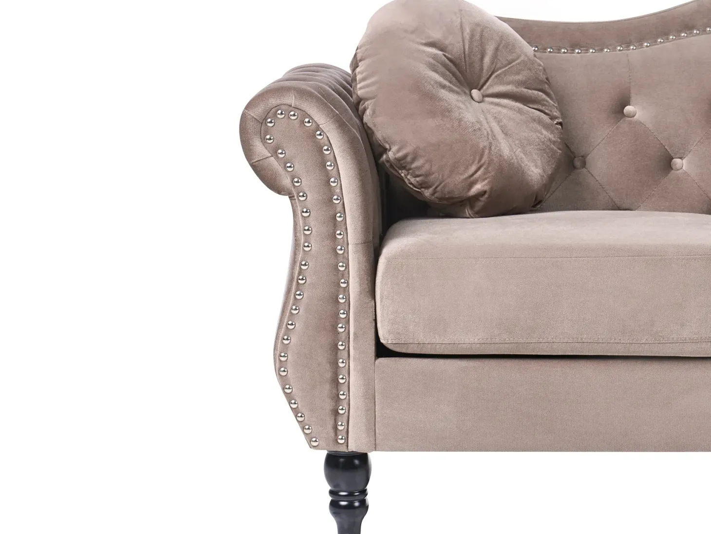 Sofa 2 personers SKIEN Velour Brungrå