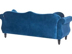 Sofa 3 personers SKIEN Velour Navy Blå