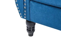 Sofa 3 personers SKIEN Velour Navy Blå