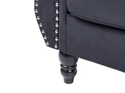 Sofa 3 personers SKIEN Velour Sort