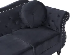 Sofa 3 personers SKIEN Velour Sort