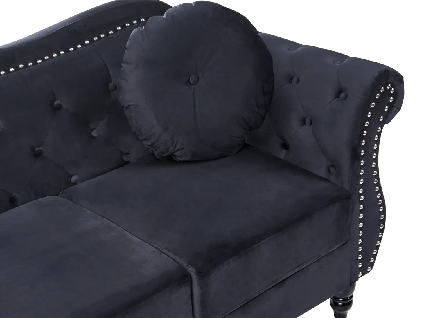 Sofa 3 personers SKIEN Velour Sort