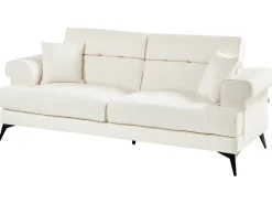 Sofa 3 personers SKIVE Boucle Hvid