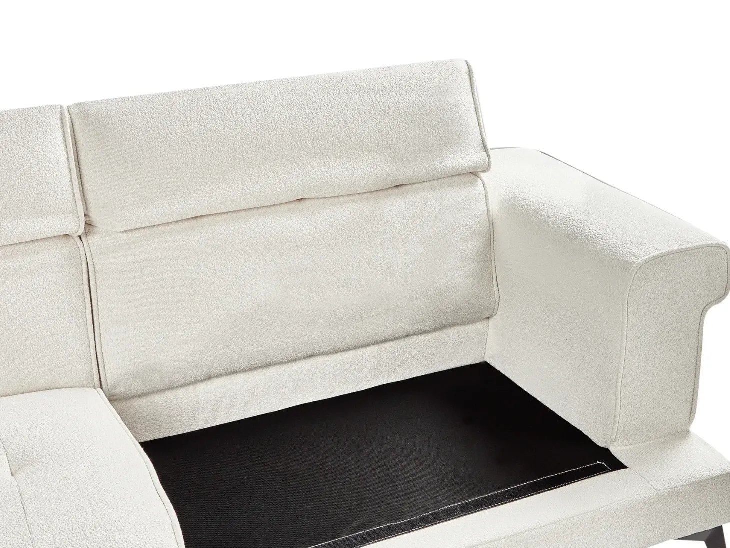 Sofa 3 personers SKIVE Boucle Hvid