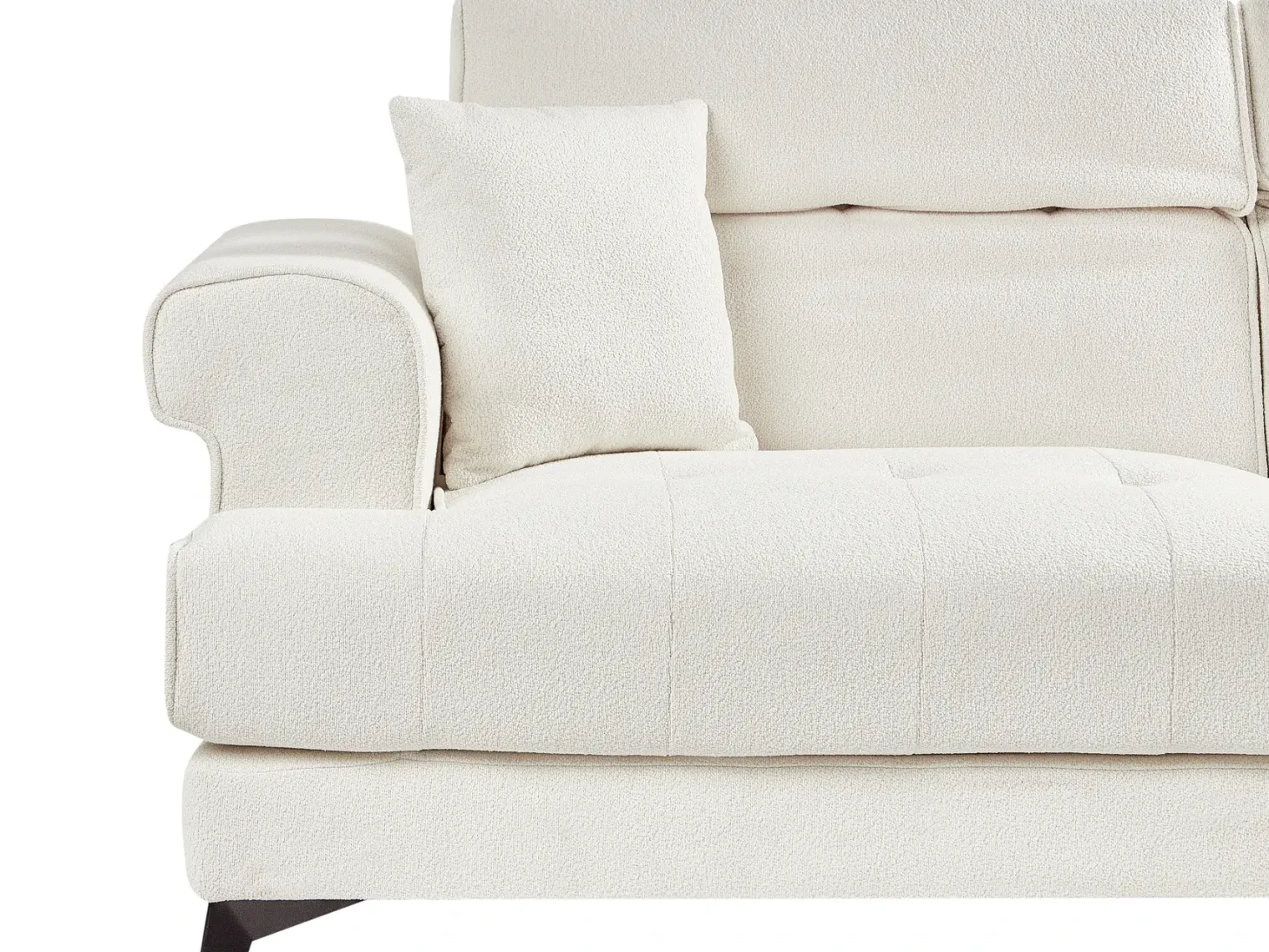 Sofa 3 personers SKIVE Boucle Hvid