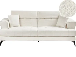 Sofa 3 personers SKIVE Boucle Hvid